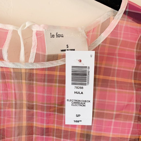 NWT aritizia plaid babydoll blouse, small - Picture 7 of 11